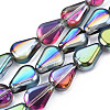 Electroplate Glass Beads Strands EGLA-N008-006-4