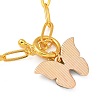 Butterfly Alloy Cellulose Acetate (Resin) Pendant Necklaces NJEW-JN02950-01-4