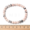 Natural Zebra Jasper Bead Stretch Bracelets X-BJEW-K212-A-035-5