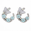 Alloy Rhinestone Pendants PALLOY-N153-06A-RS-1