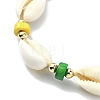 2Pcs 2 Style Synthetic Turquoise Starfish Charm Bracelets Set BJEW-TA00354-3