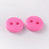 2-Hole Flat Round Resin Sewing Buttons for Costume Design BUTT-E119-24L-06-2