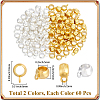 120Pcs 2 Colors Tibetan Style Alloy Rondelle Tube Bails FIND-PA0001-48-2