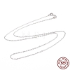 Rhodium Plated 925 Sterling Silver Cable Chains Necklace for Women STER-I021-05P-2