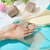 2Rolls Polyester Hot-fix Rhinestone Raw Edges Ribbon OCOR-TA0003-95G-6
