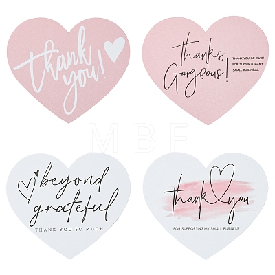 4 Bags 4 Styles Coated Paper Thank You Greeting Card DIY-FS0007-88-1