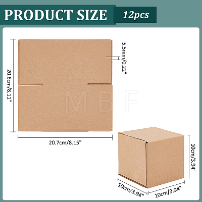 Square Kraft Paper Necklace Earring Storage Gift Boxes CON-WH0095-91-1
