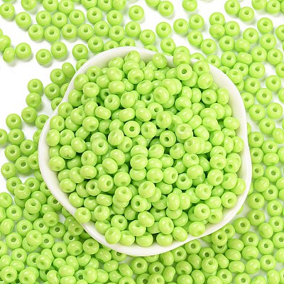 Imitation Jade Glass Seed Beads SEED-Z001-A-B02-1