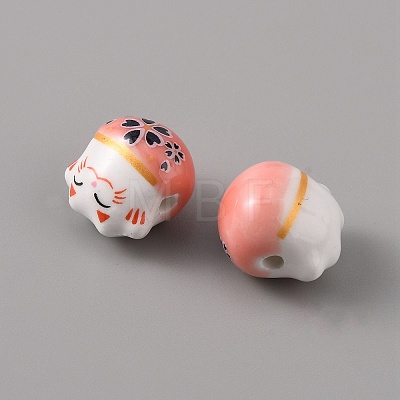 Handmade Porcelain Beads PORC-WH0016-02B-1