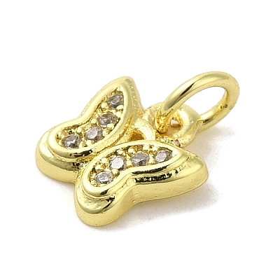 Real 18K Gold Plated Brass Pave Cubic Zirconia Pendants KK-M283-10C-01-1