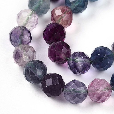 Natural Rainbow Fluorite Beads Strands G-S345-8mm-29-1