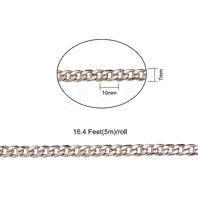 304 Stainless Steel Cuban Link Chains CHS-CJ0001-28P-1
