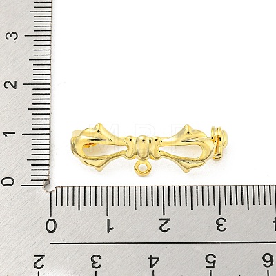Bowknot Rack Plating Brass Brooches Findings KK-H738-35G-1