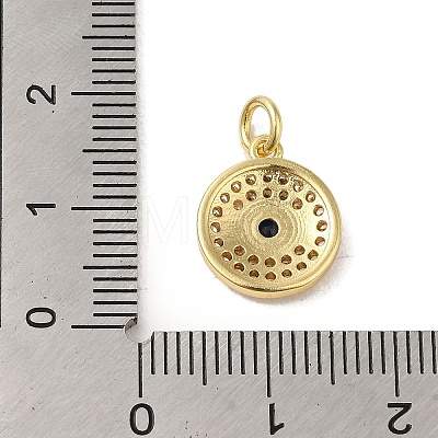 Brass Micro Pave Clear Cubic Zirconia Pendants KK-R162-005B-G-1