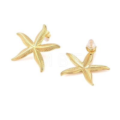 304 Stainless Steel Stud Earrings for Women EJEW-P289-01A-G-1