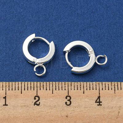 201 Stainless Steel Huggie Hoop Earrings Findings STAS-A167-01I-S-1