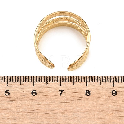 304 Stainless Steel Cuff Open Rings for Women RJEW-C161-01A-G-1