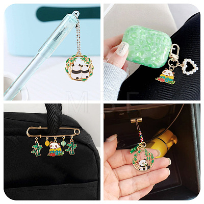  24Pcs 12 Style Alloy Enamel Pendants FIND-TA0002-72-1