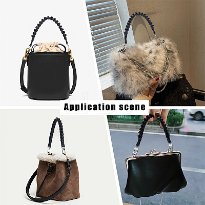 Imitation Leather Braided Bag Handles DIY-WH0374-30-1