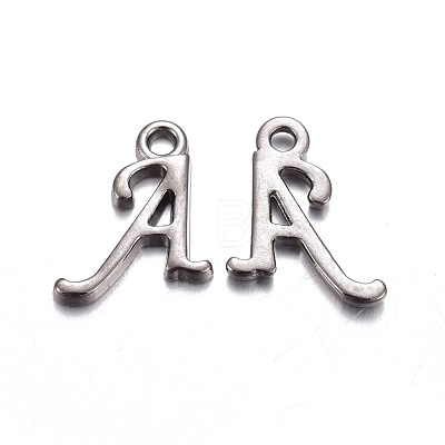 Gunmetal Plated Alloy Letter Pendants PALLOY-J718-01B-A-1