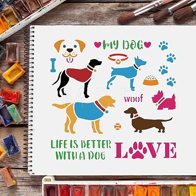 Plastic Reusable Drawing Painting Stencils Templates DIY-WH0172-302-1