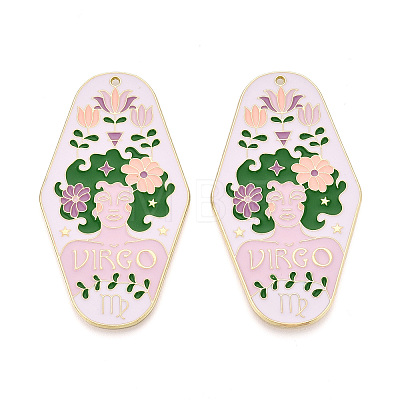 Rack Plating Alloy and Enamel Big Pendants ENAM-T021-29B-1