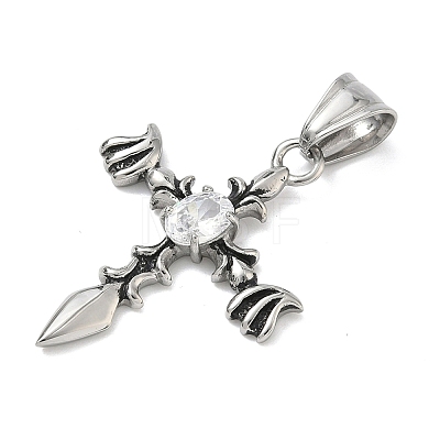 304 Stainless Steel Pendants STAS-D207-09AS-1