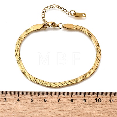304 Stainless Steel Snake Chains Bracelets for Women BJEW-P395-02G-01-1