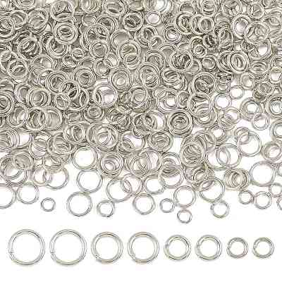 400Pcs 4 Styles Open Jump Rings Brass Jump Rings KK-FS0002-08P-1
