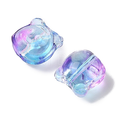 Transparent Spray Paint Glass Beads GLAA-Z011-01-1