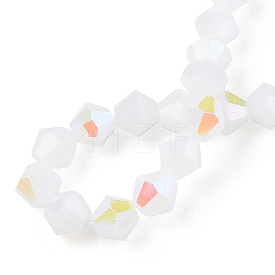 Imitation Jade Electroplate Glass Beads Strands EGLA-A039-J6mm-L06-1
