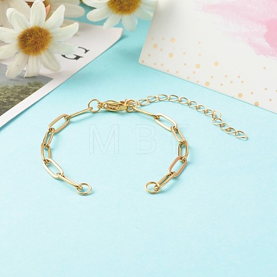 304 Stainless Steel Paperclip Chains Bracelet Making AJEW-JB01038-01-1