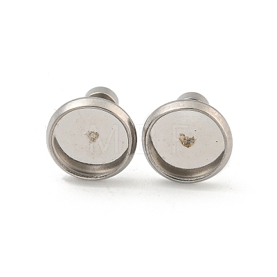 201 Stainless Steel Stud Earrings Findings STAS-O004-07B-P-1