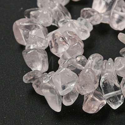 Natural Rose Quartz Chip Beads Strands F007-02-1