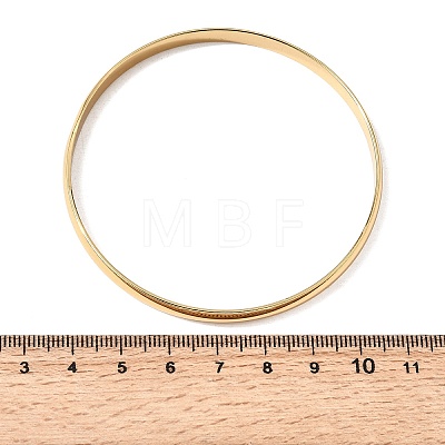 304 Stainless Steel Plain Bangles for Women Men BJEW-Z167-01G-02-1