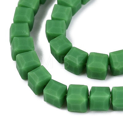 Opaque Frosted Glass Beads Strands GLAA-N072-01A-B09-1