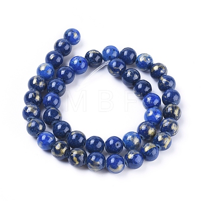 Natural Mashan Jade Beads Strands G-F670-A15-6mm-1