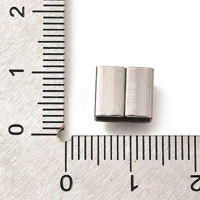 Letter Style 304 Stainless Steel Square Slide Charms STAS-L132-11J-1