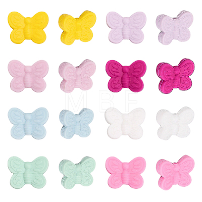 16Pcs 8 Colors Food Grade Eco-Friendly Silicone Beads SIL-CA0002-55-1