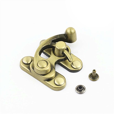 Zinc Alloy Wooden Box Lock Catch Clasps PW-WG533CA-04-1