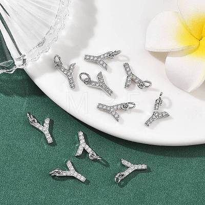 SHEGRACE Brass Micro Pave Clear Cubic Zirconia Pendants XGRQ29097-394P-Y-1