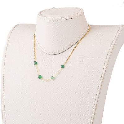 Nuggets Natural Gemstone Beaded Necklaces NJEW-JN03200-1-1