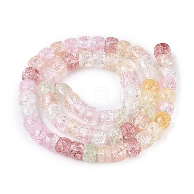 Crackle Transparent Glass Beads Strands GLAA-N069-03A-M-1