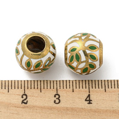 Brass Enamel European Beads FIND-E044-09G-02-1