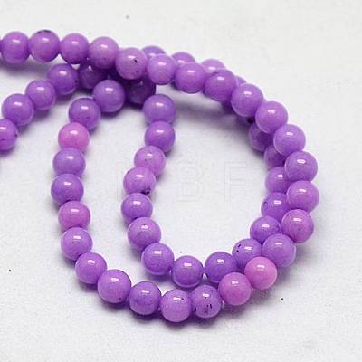 Natural Mashan Jade Round Beads Strands G-D263-6mm-XS24-1
