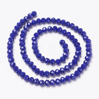 Opaque Solid Color Glass Beads Strands EGLA-A034-P6mm-D07-1