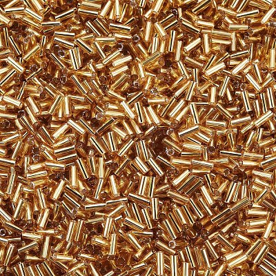 Plated Glass Bugle Beads X-SEED-S046-01A-22B-1