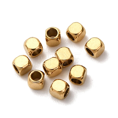 Ion Plating(IP) 304 Stainless Steel Beads STAS-F135-07G-2x2mm-1