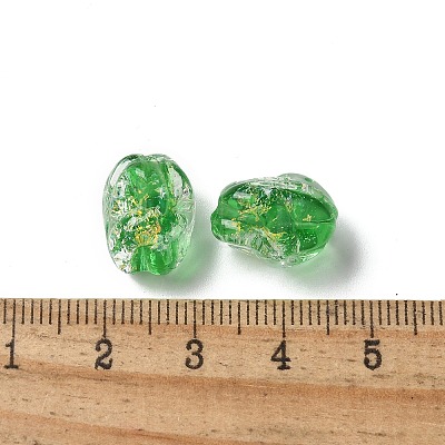 Handmade Foil Lampwork Beads Strands FOIL-Z001-06G-1