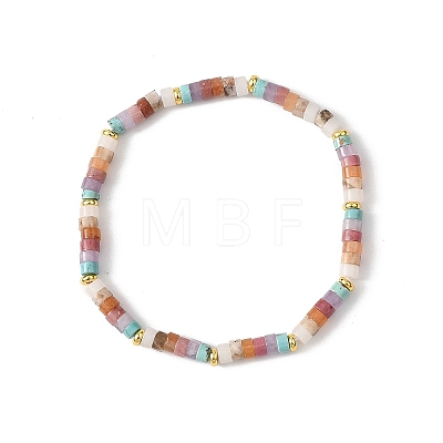 Natural Mixed Gemstone Beaded Stretch Bracelets for Women BJEW-JB12819-1